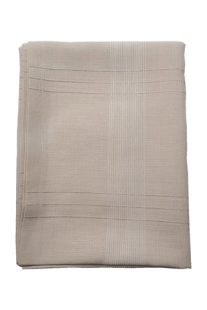 Myslife Raw Linen Fabric Striped Table Cloth 160*220 cm Coffee with Milk 950 gr Heavy - Swordslife