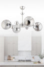 Nairobi 4 Piece Silver Smoked Globe Glass Chandelier - Swordslife