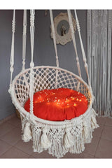 Pomegranate Flower Macrame Swing Cushion - Swordslife