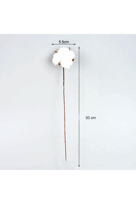 Natural Cotton Flower 10 Pieces Single Branch Dried Flower 30 Cm Artificial Flower - Swordslife