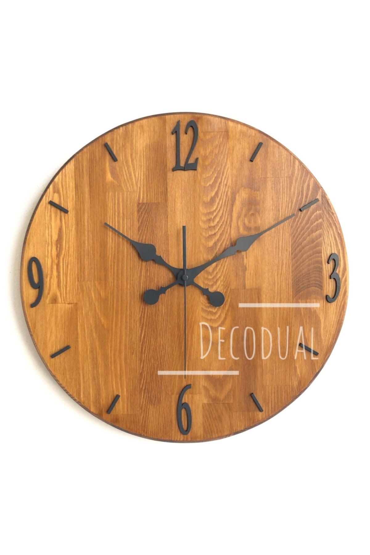 Natural Solid Wood Wall Clock 40cm Diameter - Swordslife