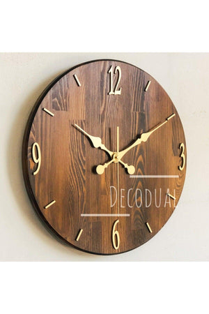 Natural Solid Wood Wall Clock 40cm Diameter - Swordslife