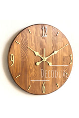 Natural Solid Wood Wall Clock 40cm Diameter - Swordslife