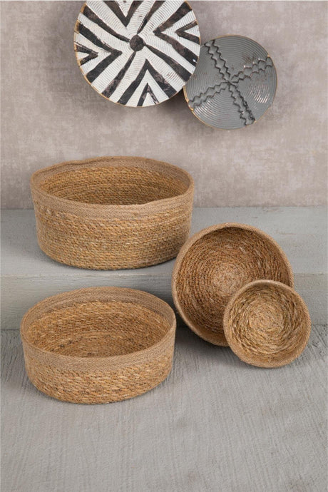Natural Wicker Basket Organizer, Bathroom Organizer, 4 Sizes - Swordslife