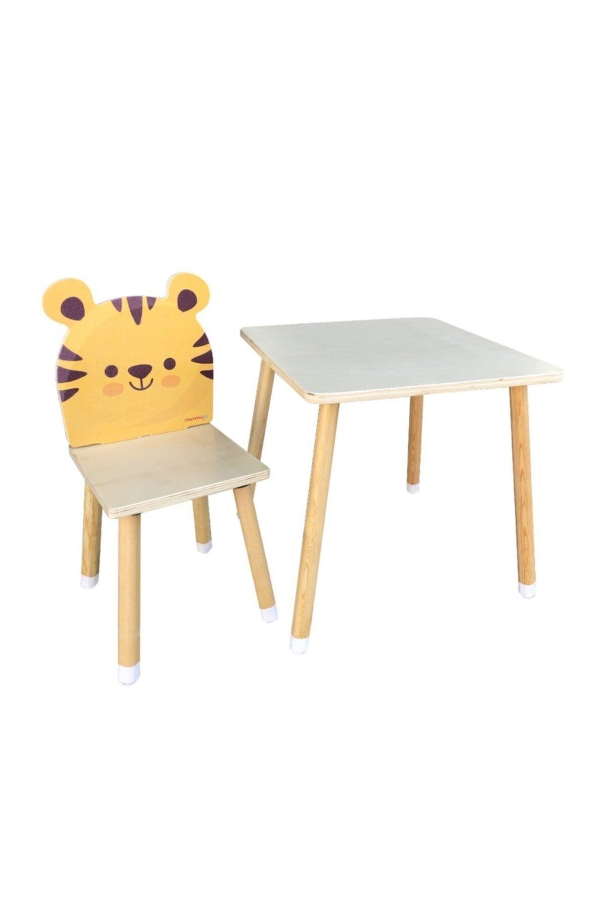 Natural Wooden Kids Activity Table And Chair