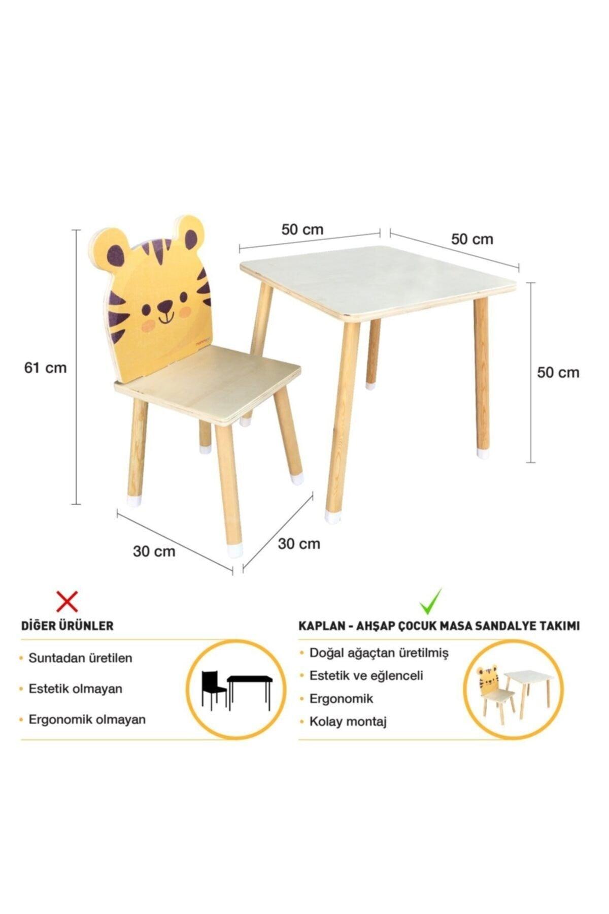 Natural Wooden Kids Activity Table And Chair