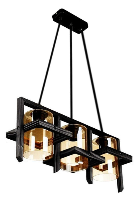 Natural Wood Painted Comfo 3 Chandelier - Swordslife