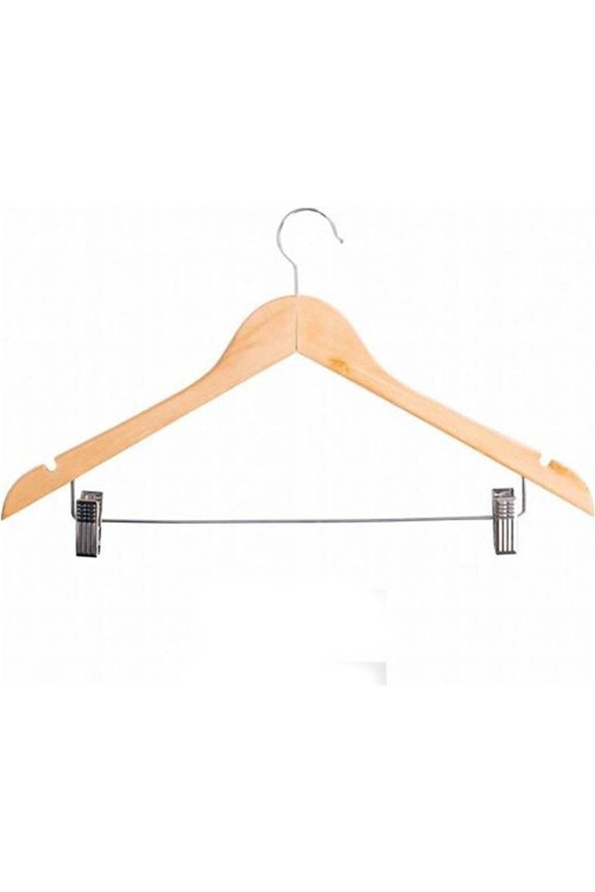 Natural Wooden Ratchet Hanger Skirt And Trouser Hanger 10 pcs - Swordslife