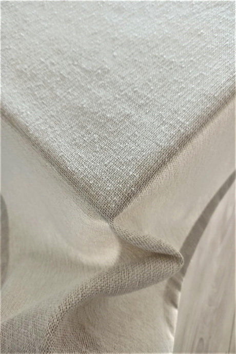 Natural Linen Textured Cream Table Cloth - Swordslife