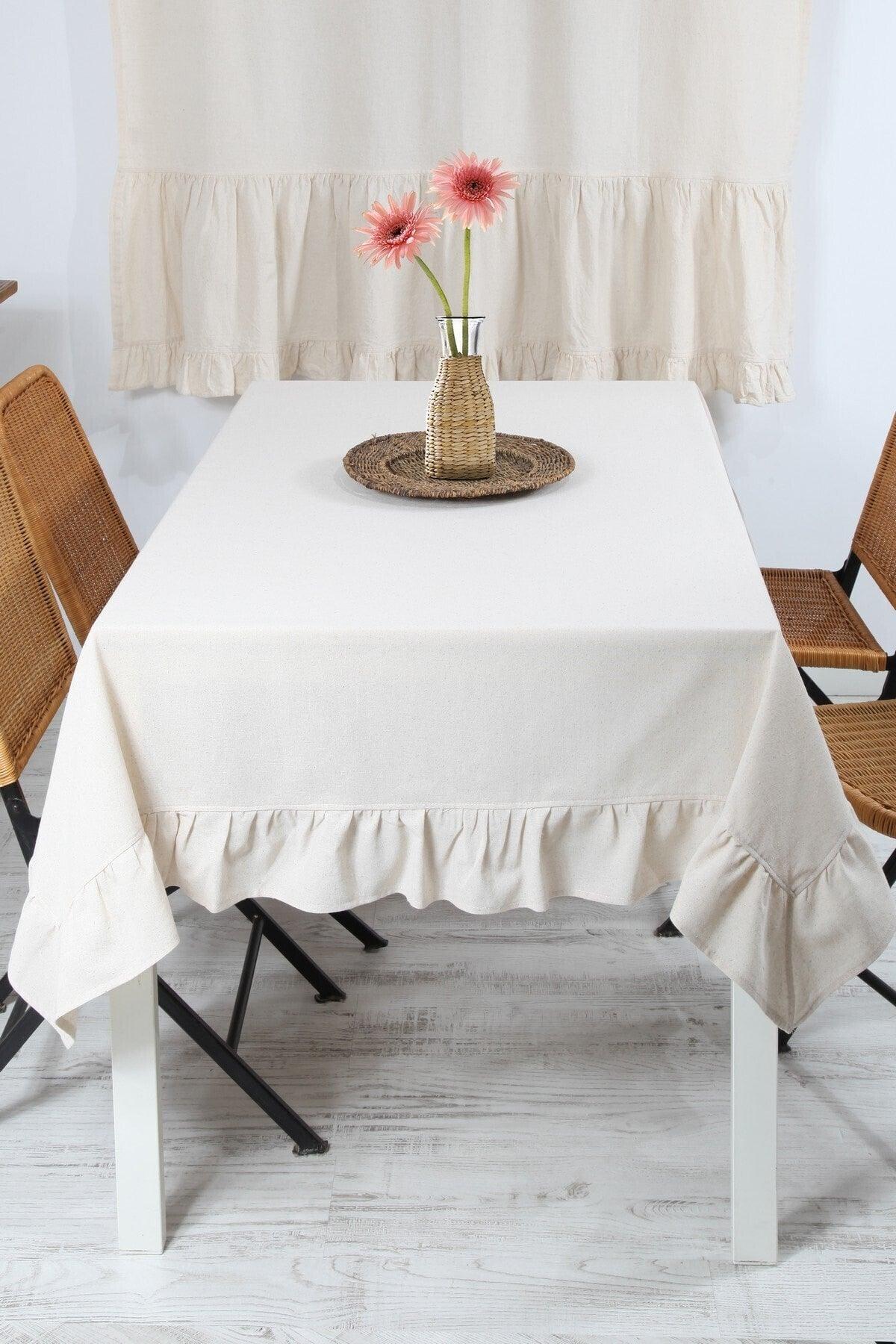 Natural Table Cloth Vintage 160x220 Cm - Swordslife