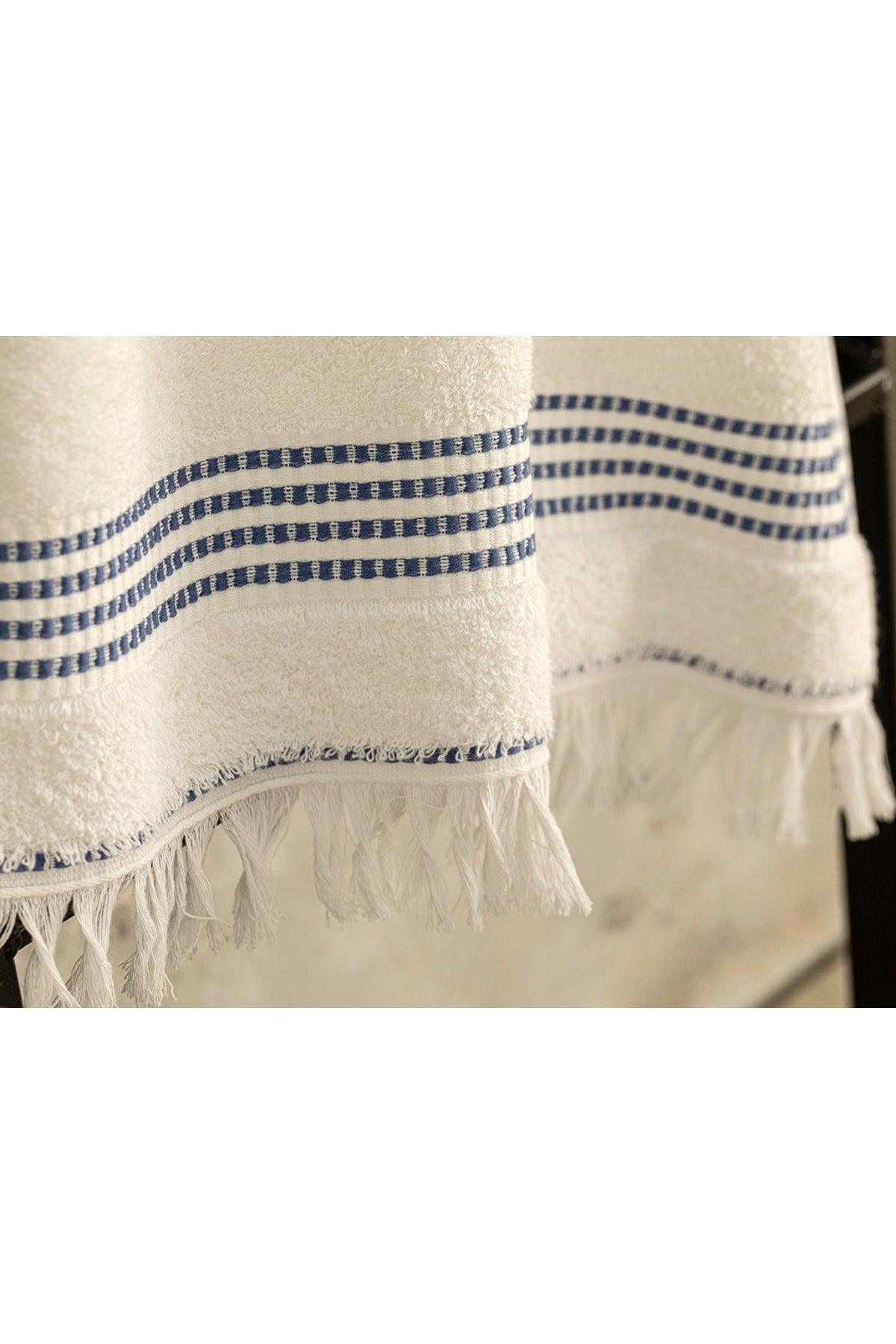 Nautical Cotton Face Towel 50 X 70 Cm White