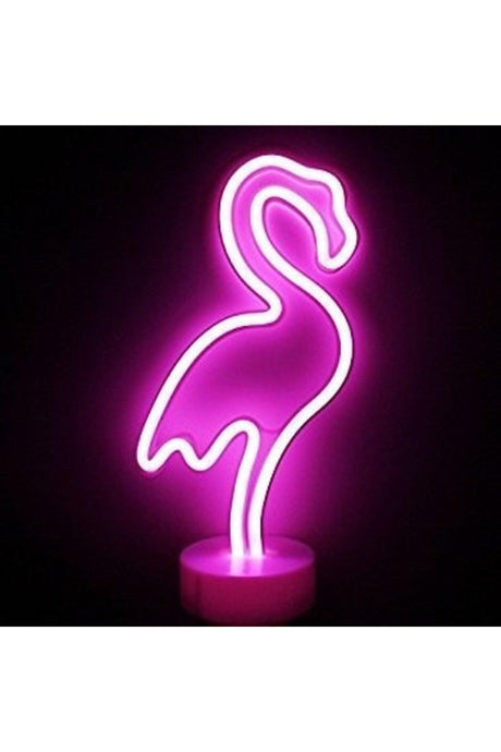 Neon Illuminated Flamingo Table Night Lamp Usb+battery Decorative Gift - Swordslife
