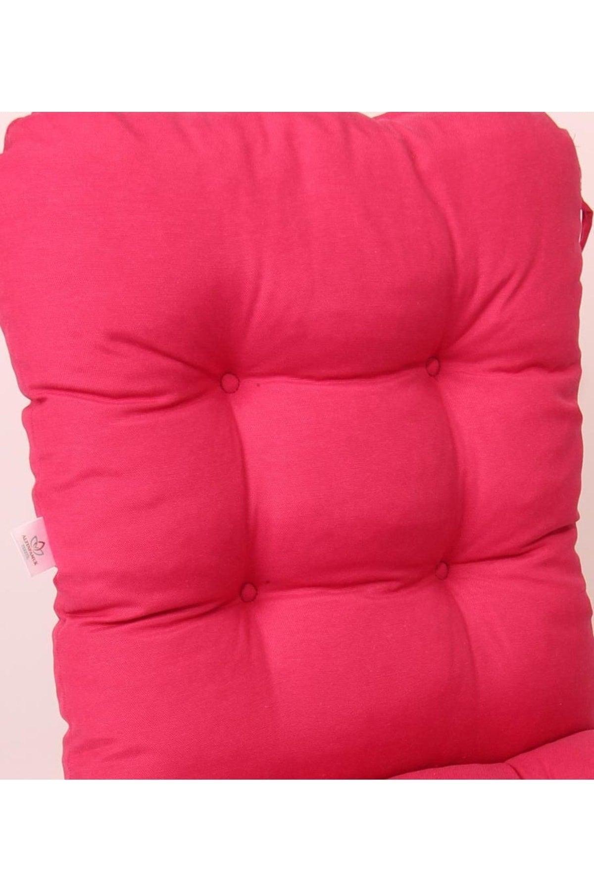 Neva Pofidik Fuchsia Backed Chair Cushion Specially Stitched Laced 44x94 Cm - Swordslife