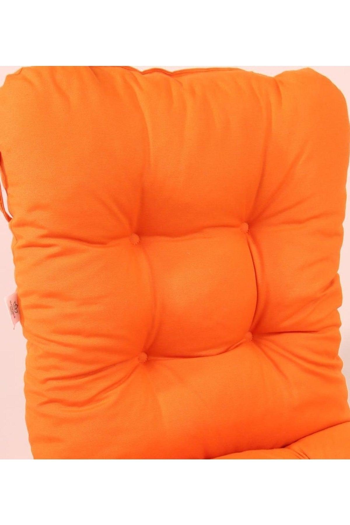 Neva Pofidik Orange Backed Chair Cushion Specially Stitched Laced 44x94 Cm - Swordslife