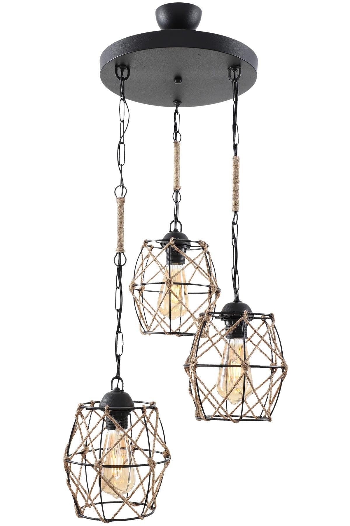 Nevra 3rd Black Tray Chandelier - Swordslife