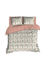 Duvet Cover Set Cotton Double 4 Piece Flores Powder - Swordslife