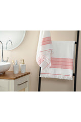 New Retro Cotton Striped Bath Towel Set 50x85+75x150cm Tile - Swordslife