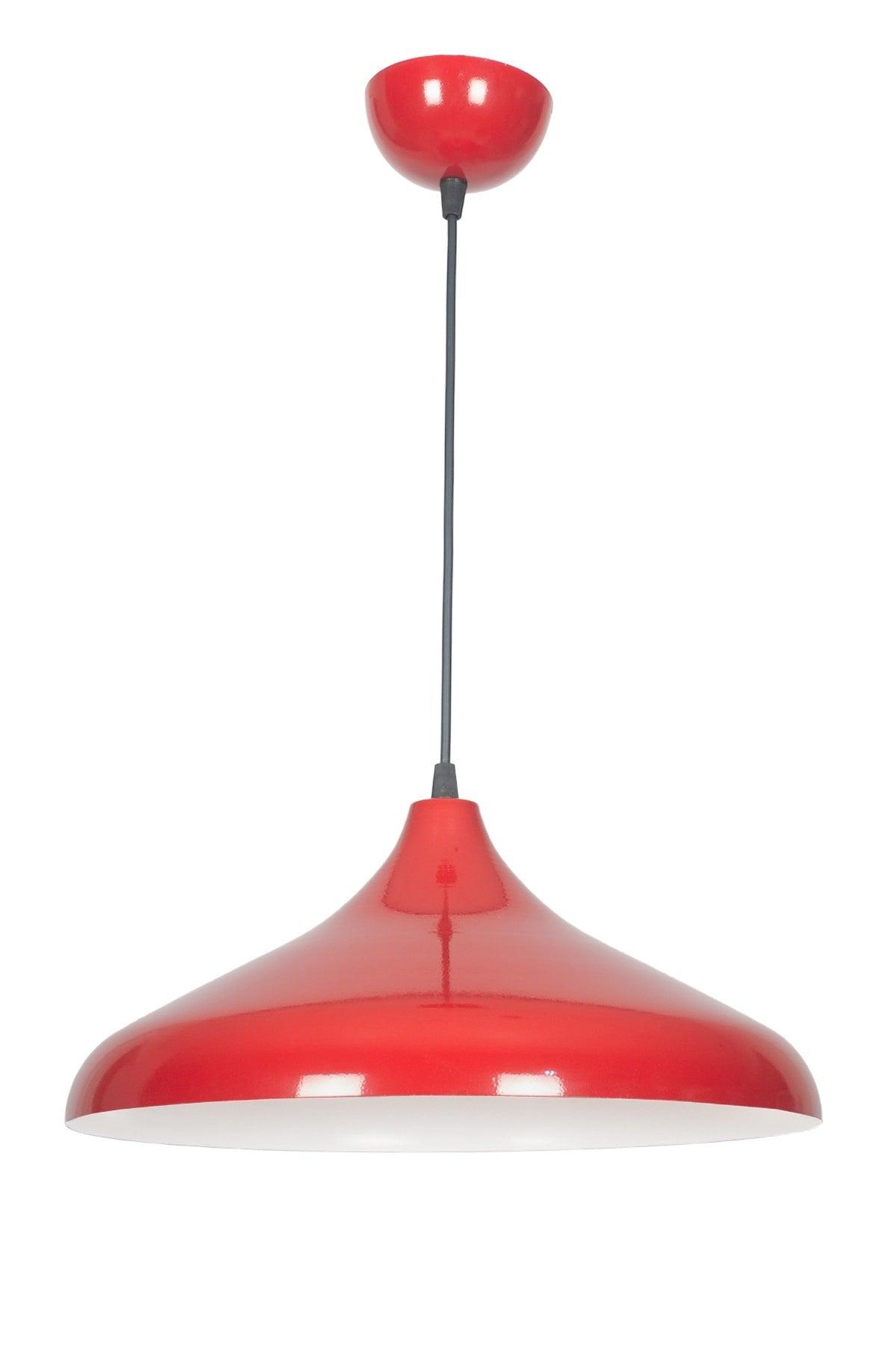 Nil Modern Metal Plastering Red Single Pendant Lamp Cafe - Kitchen Chandelier - Swordslife