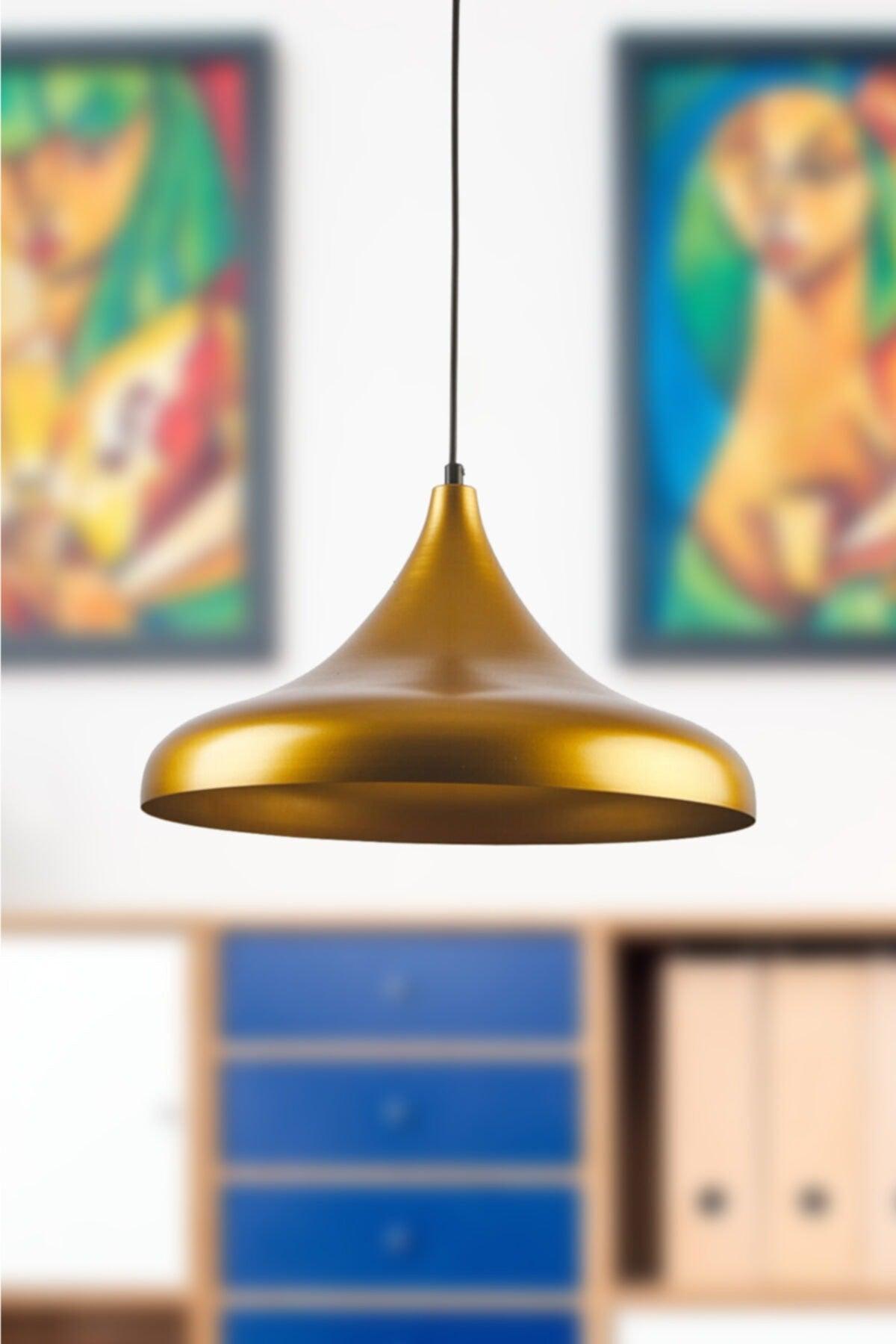 Nil Special Design Retro Rustic Decorative Modern Metal Copper Color Pendant Lamp Cafe - Kitchen Single Chandelier - Swordslife