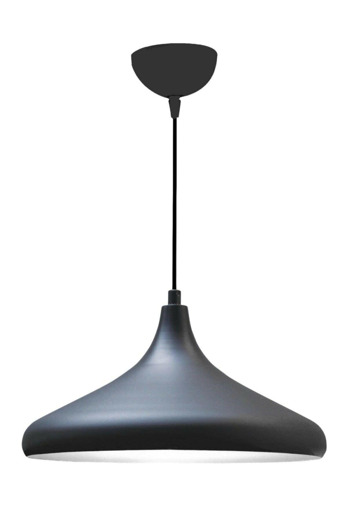 Nil Special Design Sport Modern Metal Black Inside White Cafe-kitchen Single Pendant Lamp Chandelier - Swordslife