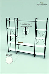 Nilamu Wardrobe, Metal Hardware, White, Open Wardrobe, Organizer, Hanger - Swordslife