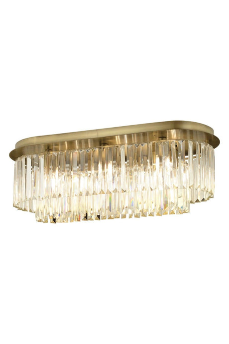 Nilüfer Rechteckig Vintage Crystal Stone Modern Design Esstisch Top Kristal Hall Chandeler - Swordslife