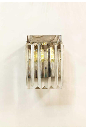 Nirvana Crystal Stone Silver Battery Sconce - Swordslife