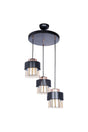 Nisa 3 Pcs Black Pendant Chandelier - Swordslife