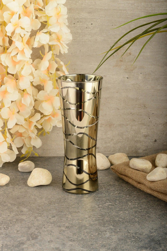 Nisaluce Home-rose Glass Vase-gold Plated - Swordslife