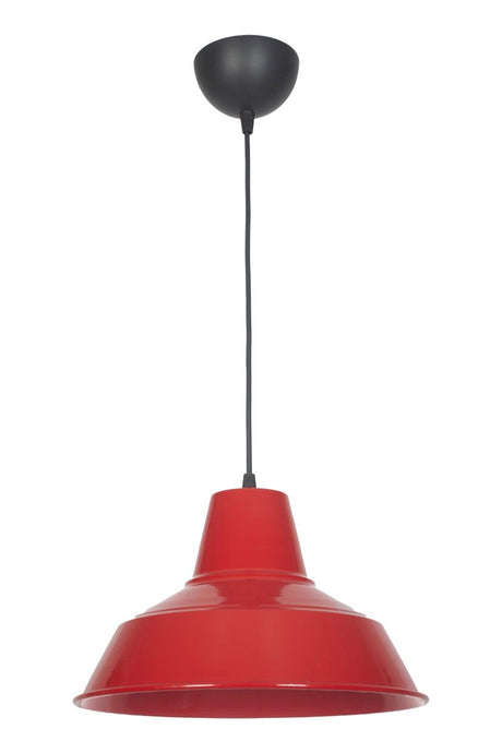 No33 Modern Design Red Color Metal Pendant Lamp Cafe - Kitchen Single Chandelier - Swordslife