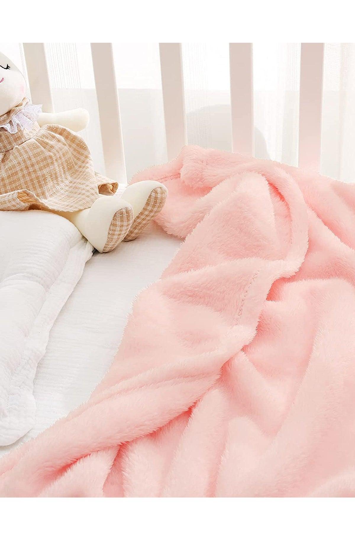 Nomi Baby Blanket Pink Newborn Baby Crib Stroller Swaddle Plush Blanket 100x120 Cm - Swordslife