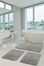 Anti-Slip Floor Washable Gray Shaggy Bathroom