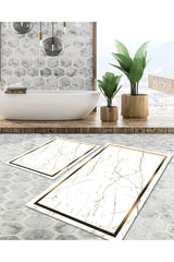 Non-Slip Base Washable Stain-Resistant 2 Pcs Set60x10050x60Bathroom Carpet Bath Mat Closet Set - Swordslife