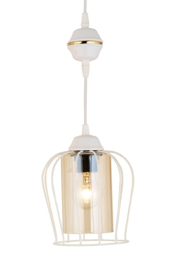 Nora White Pendant Lamp Downward Facing Luxury Modern Single Chandelier - Swordslife