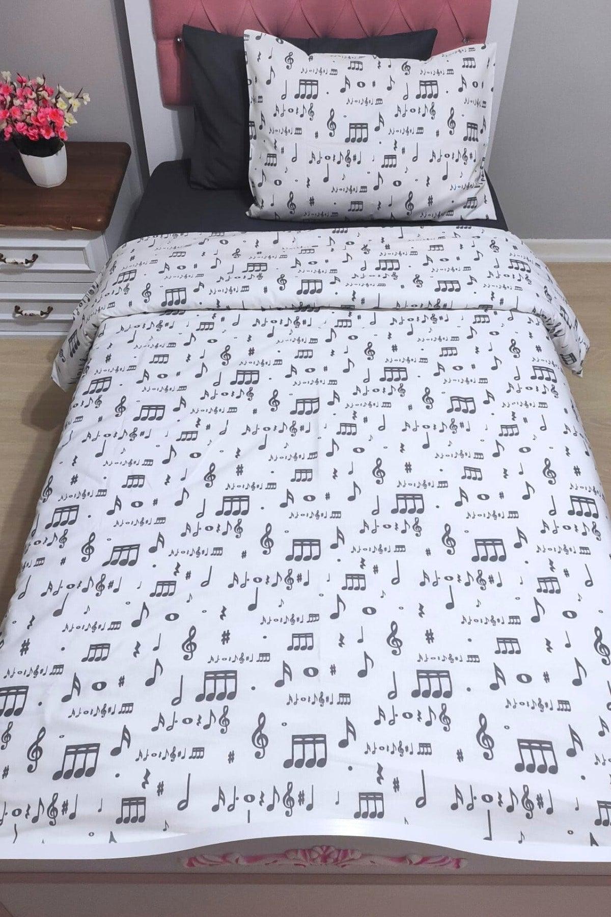 Note Patterned Anthracite-white Young Music