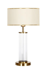 Nuuk Antique Leg Modern Special Design Glass Lampshade - Cream with Gold Stripe - Swordslife