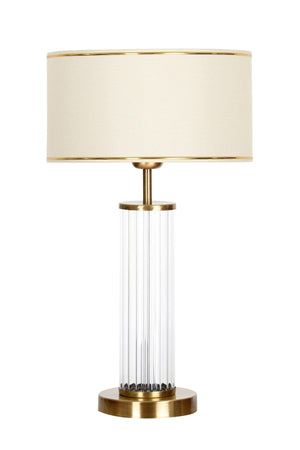 Nuuk Antique Leg Modern Special Design Glass Lampshade - Cream with Gold Stripe - Swordslife