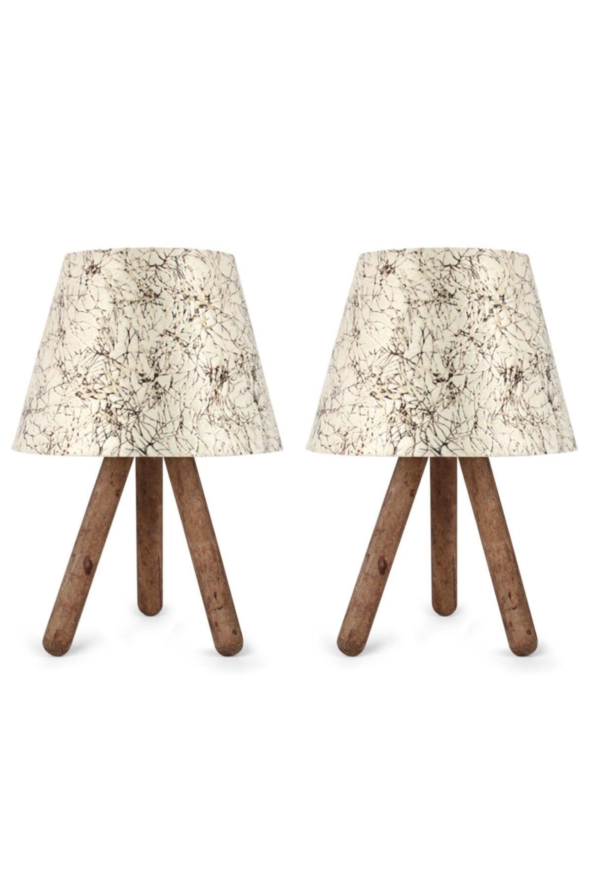 Olive Branch Fabric Headboard Wooden Leg Lampshade 2-Set - Swordslife