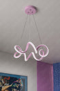 Olivia Pink Modern White Led Chandelier Young Children's Room Chandelier - Swordslife