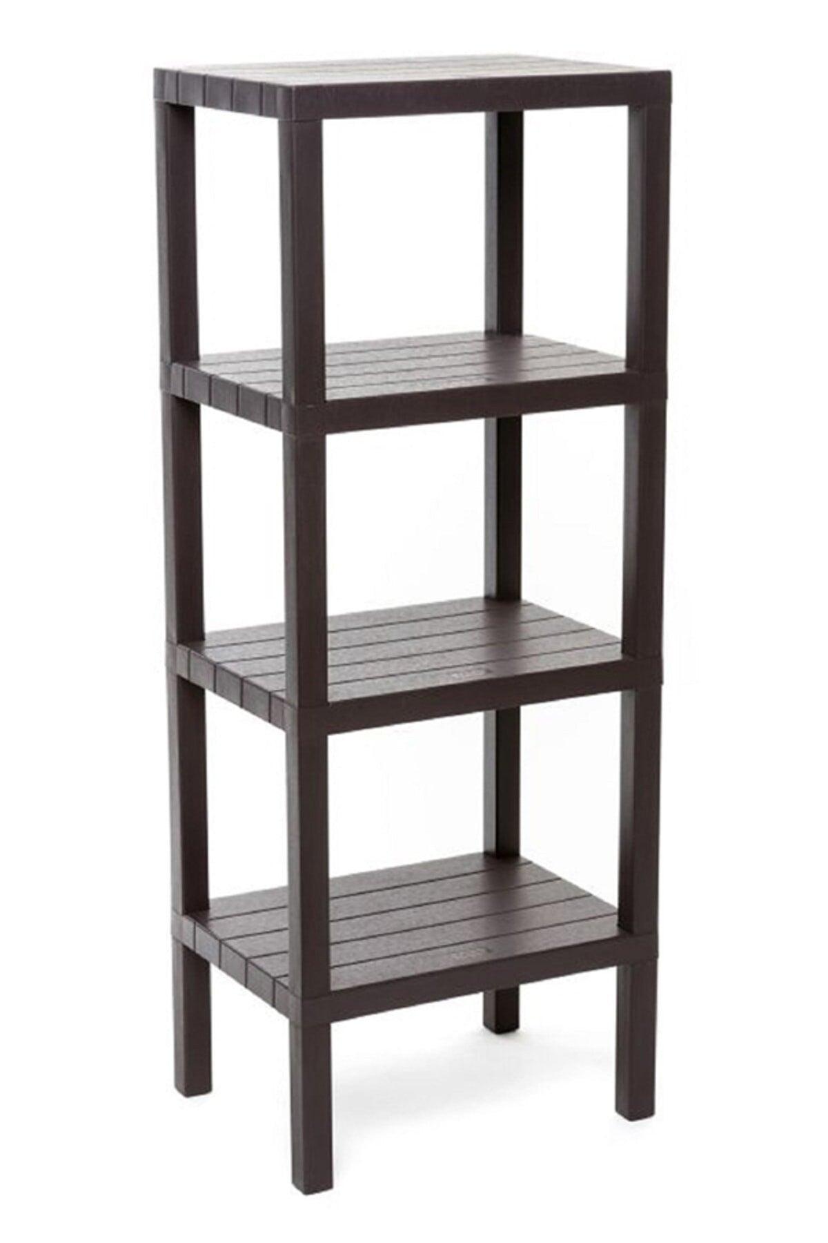 Ombeg 4-Tier Wood Look Plastic Shelf