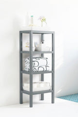 Ombeg 4-Tier Wood Patterned Plastic Shelf