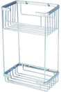 Onno Chrome Square Double Sponge And Shampoo Holder