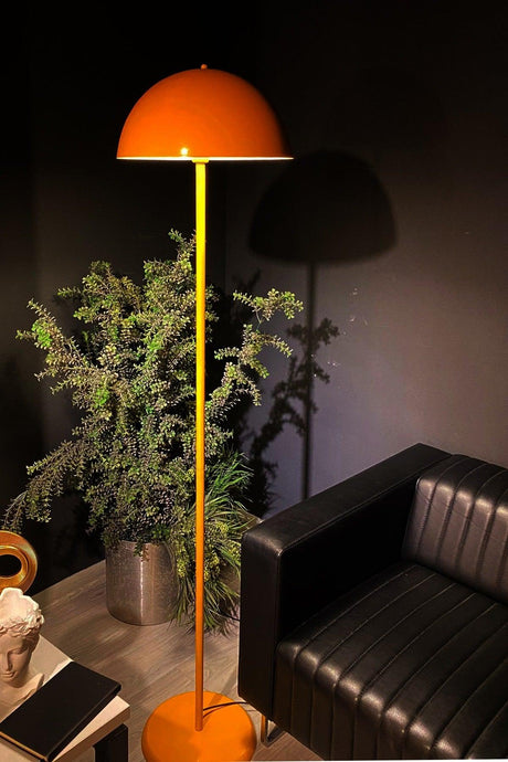 Orange Floor Lamp Modern Decorative Metal Living Room Study Room Floor Lamp 170 Cm Cable - Swordslife