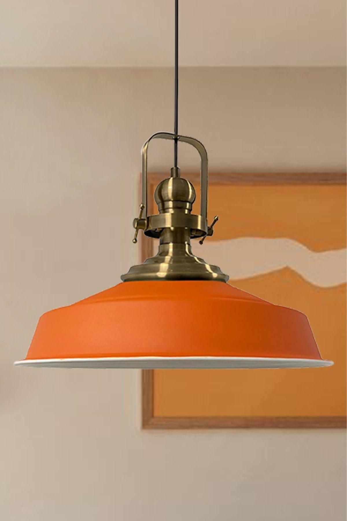 Orange Noble Single Chandelier Tumbled Headboard Retro Pendant Lamp Restaurant Cafe Living Room Chandeliers - Swordslife