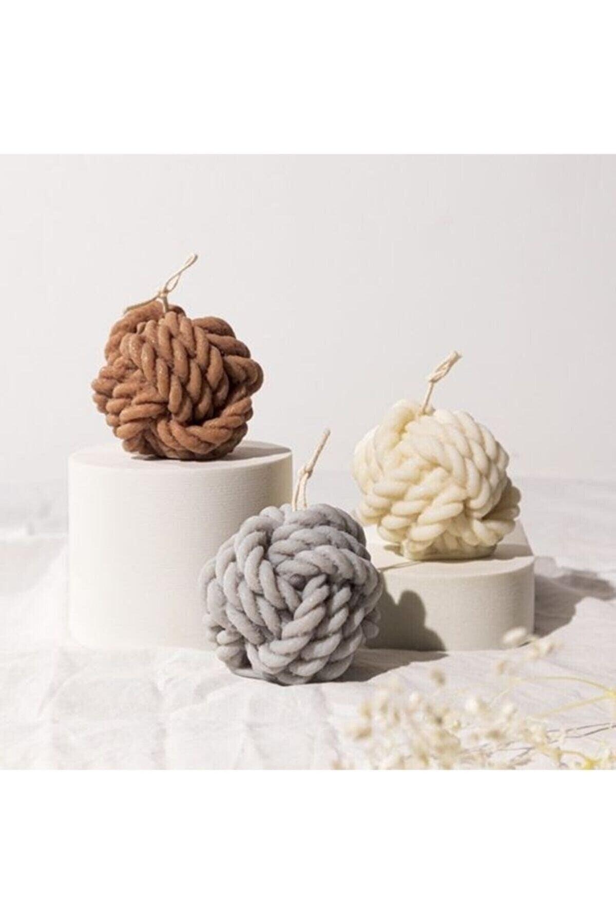 Knitted Pattern 3 Piece Decorative Ball Candle Set - Swordslife