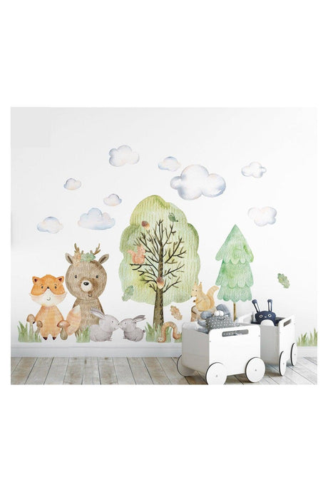 Jungle Animals Themed Wall Sticker Set - Swordslife