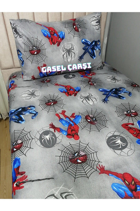 Spider-Man Woven Ranforce Fabric Elastic Bed Sheet Spiderman - Swordslife