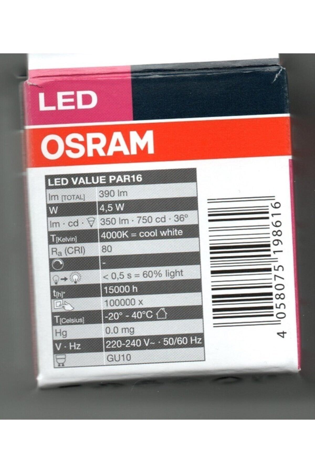 Osram 4.5 Watt Par16 Gu10 Lampholder 4000k Daylight