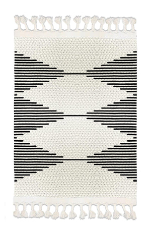 Osso Patterned Washable Modern Single Bath Mat Carpet Vintage Woven Rug 50x80cm Byns-04 - Swordslife