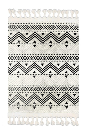 Osso Patterned Washable Modern Single Bath Mat Carpet Vintage Woven Rug 50x80cm Byns-03 - Swordslife